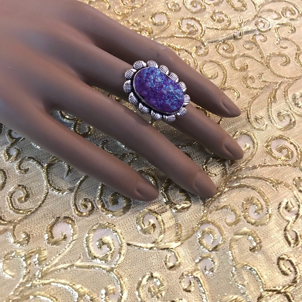 NEW Druzy Gemstone Ring Sz 7